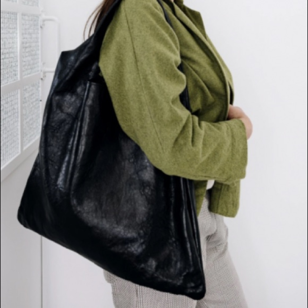 Genuine leather shoulder tote bag - ANITA BILARDI